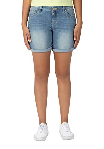 Timezone Damen Regular Alexatz Shorts, Blau (Bleached Blue wash 3371), W26(Herstellergröße:26) von Timezone