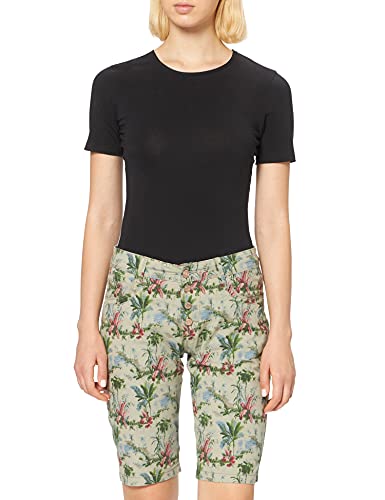 Timezone Damen Regular Shaccytz Shorts Bermudas, Grey Blue Jungle Print, 29W EU von Timezone