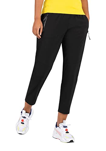 Timezone Damen Regular Suki TZ Cropped Freizeithose, Black, L von Timezone