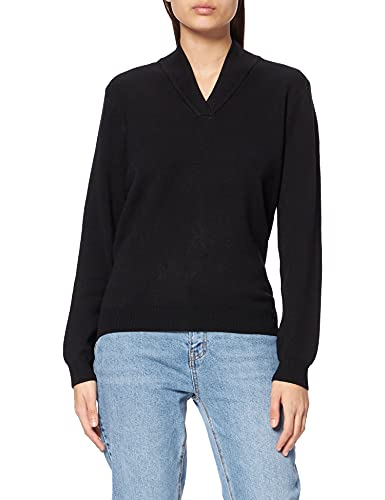 Timezone Damen Shawl-collar Pullover, Schwarz, XXL EU von Timezone