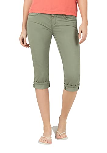 Timezone Damen Slim EnyaTZ 3/4 Shorts, Oil Green, 28 von Timezone