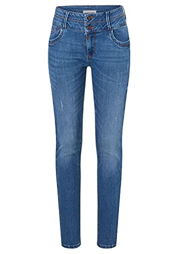 Timezone Damen Slim Enyatz Freizeithose, Ultra Bright Blue Wash, 33W / 32L EU von Timezone