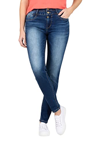 Timezone Damen Slim EnyaTZ Womenshape Jeans, Grape Blue wash, 27/30 von Timezone
