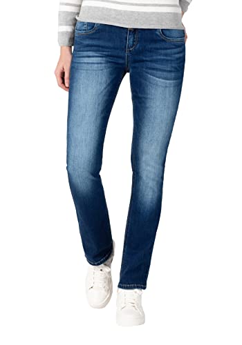 Timezone Damen Jeans SLIM LISATZ - Slim Fit - Blau - Grape Blue Wash W25-W33, Größe:28W / 32L, Farbvariante:Grape Bue Wash 3565 von Timezone