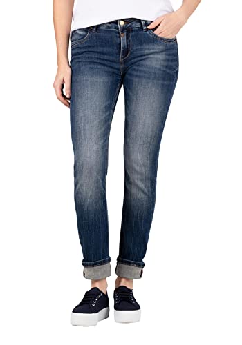 Timezone Damen Slim Marahtz Freizeithose, Blue Worn Out Wash, 32W 30L EU von Timezone