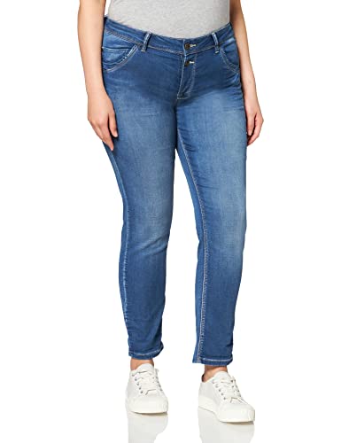 Timezone Damen Slim Nalitz 7/8 Freizeithose, Blue Denim Wash, 33W 30L EU von Timezone