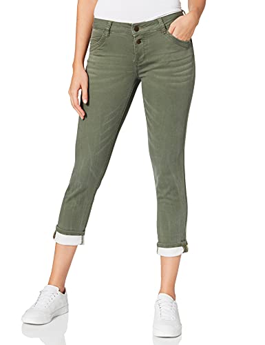 Timezone Damen Slim NaliTZ 7/8 Freizeithose, Rainforest Green 4060, 25 von Timezone