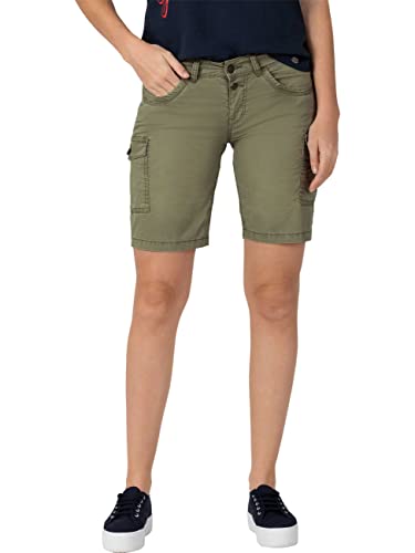 Timezone Damen Slim NaliTZ Cargo Short, Combat Green, 25W EU von Timezone