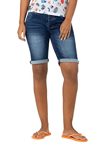 Timezone Damen Slim NaliTZ Shorts, Lush Blue wash, 25 von Timezone