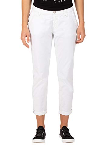 Timezone Damen Slim Nalitz 7/8 Hose, Weiß (Pure White 0100), W27(Herstellergröße:27) von Timezone