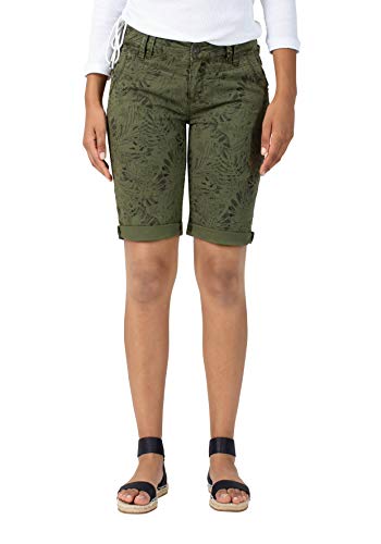 Timezone Damen Slim Nalitz Shorts, Grün (Green Leaves 4617), W25(Herstellergröße:25) von Timezone