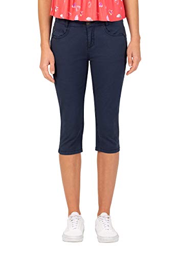 Timezone Damen Slim Salometz 3/4 Shorts, Blau (total Eclipse 3393), W26(Herstellergröße:26) von Timezone