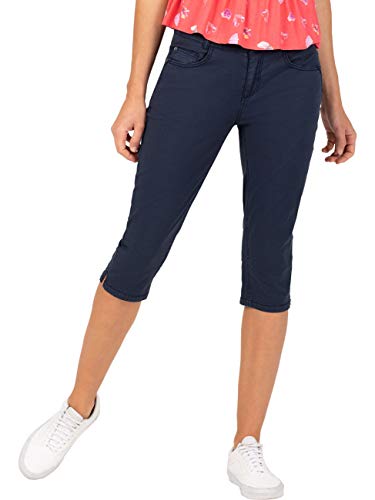 Timezone Damen Slim Salometz 3/4 Shorts, Blau (total Eclipse 3393), W27(Herstellergröße:27) von Timezone