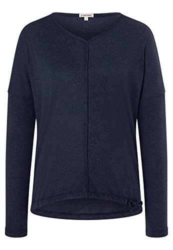 Timezone Damen Sporty Longsleeve T-Shirt, Dark Blue Melange, S von Timezone