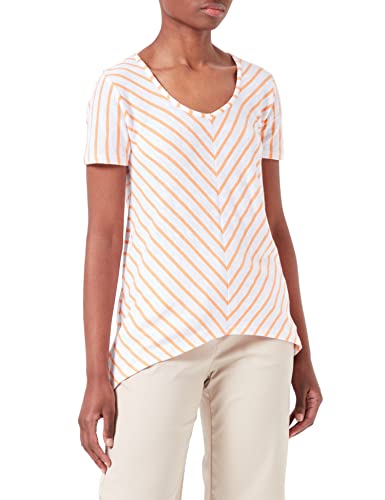 Timezone Damen Striped A-Shape T-Shirt, White Melon Stripe, M von Timezone