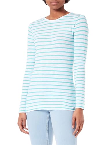 Timezone Damen Striped Longsleeve T-Shirt, White Pool Stripe, L von Timezone