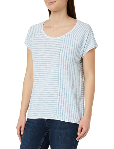 Timezone Damen Striped Raglan T-Shirt, blau, Large von Timezone