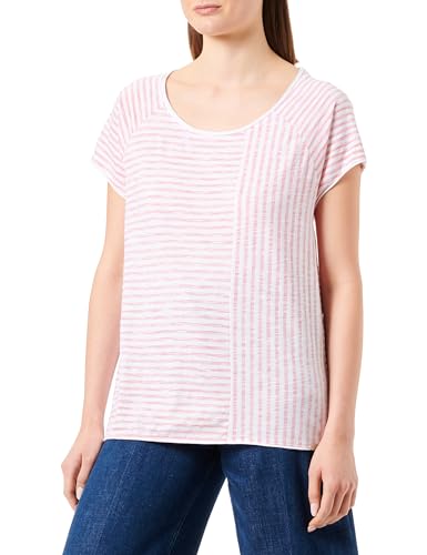 Timezone Damen Striped Raglan T-Shirt, rot, Large von Timezone