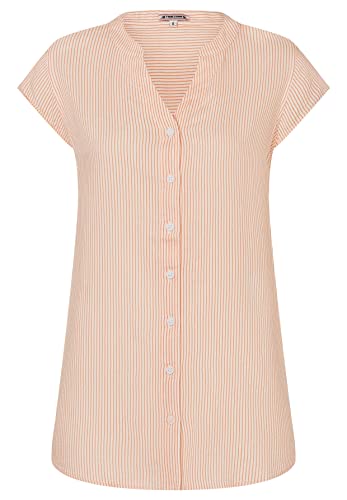 Timezone Damen Striped Shotsleeve Blouse Bluse, Vertical Melon Stripe, XXL von Timezone