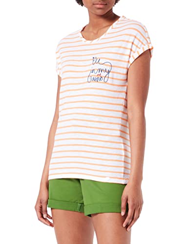 Timezone Damen Striped T-Shirt, White Melon Stripe, L von Timezone