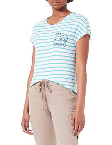 Timezone Damen Striped T-Shirt, White Pool Stripe, L von Timezone