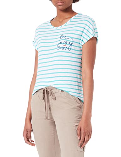 Timezone Damen Striped T-Shirt, White Pool Stripe, XL von Timezone