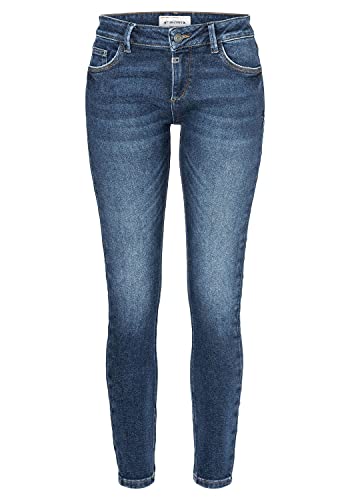 Timezone Damen Tight Aleenatz Freizeithose, Balanced Blue Wash, 28W 28L EU von Timezone