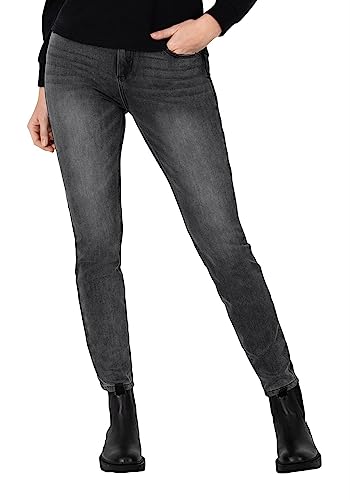 Timezone Damen Tight AleenaTZ Womenshape Jeans, Vulcano Grey wash, 26/30 von Timezone