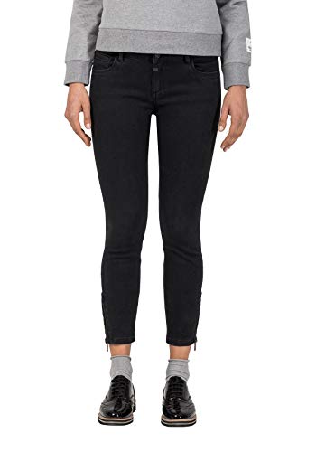 Timezone Damen Tight Aleenatz Cropped Jeans, Schwarz (deep Black Star wash 9059), W30/L32 (Herstellergröße:30/32) von Timezone