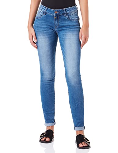 Timezone Damen Tight SanyaTZ Jeans, Pen Blue wash, 24/28 von Timezone