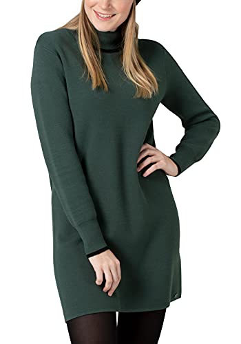 Timezone Damen Turtelneck Knit Dress Lässiges Kleid, deep Forest Green, L von Timezone