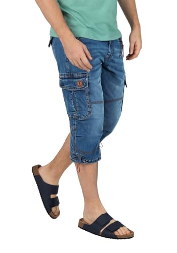 Timezone Herren 3/4 Cargo Jeans Loose MILESTZ Short Mid Waist Loose Fit - Blau, Größe:W 34, Farbe:3444-3819 Middle Blue Wash Timezone Herren 3/4 Cargo Jeans Loose MILESTZ Short Mid Waist Loose Fit - Blau, Größe:W 34, Farbe:3444-3819 Middle Blue Wash von Timezone