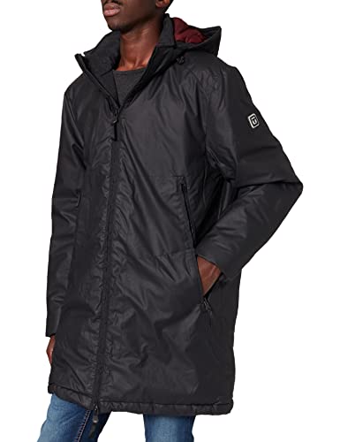 Timezone Herren Attachable Hood Long Jacket 1, ultra black, XXXL von Timezone