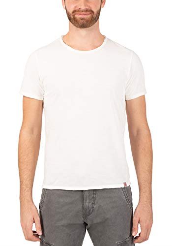 Timezone Herren Basic Slub T-Shirt, Weiß (Pure White 0100), X-Large (Herstellergröße:XL) von Timezone