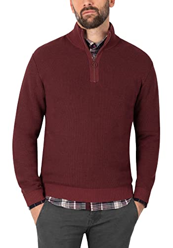 Timezone Herren Basic Troyer Pullover, Amarone red, XXL von Timezone