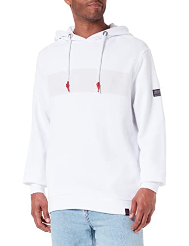 Timezone Herren Basic Type Hoodie Kapuzenpullover, Pure White, L von Timezone