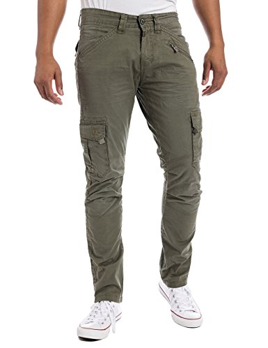 Timezone Herren BenTZ Cargo Pants Hose, Grün (Dusty Olive 4175), 30W / 32L von Timezone