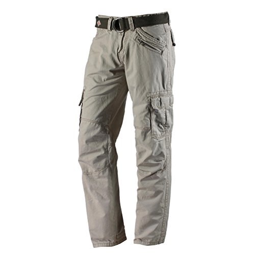 Timezone Herren BenitoTZ Cargo Pants incl. Belt Hose, Beige (Nature beige 6122), 31W / 36L von Timezone