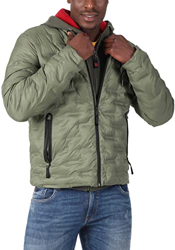 Timezone Herren Bonded Jacket 4, Grey Olive, L von Timezone