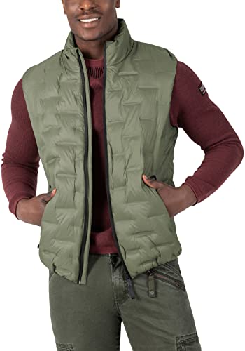 Timezone Herren Bonded Vest 3, Grey Olive, 3XL von Timezone