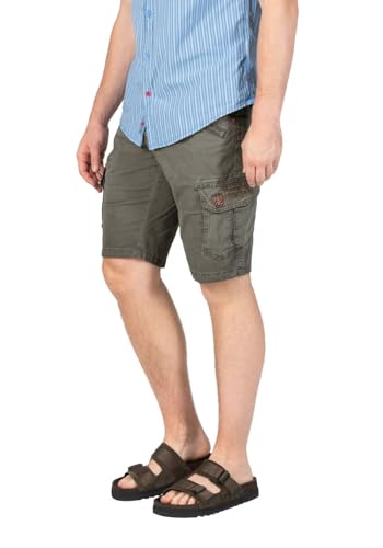 Timezone Herren Cargo Bermuda Shorts Regular RYKERTZ Short Mid Waist Regular Fit, Größe:W 29, Farbe:1202-8686 Washed Metal Grey von Timezone