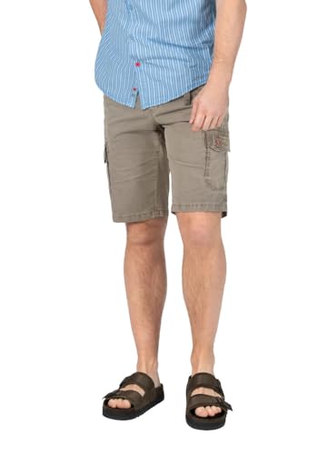 Timezone Herren Cargo Bermuda Shorts Regular RYKERTZ Short Mid Waist Regular Fit, Größe:W 34, Farbe:1202-2028 Washed Beige von Timezone