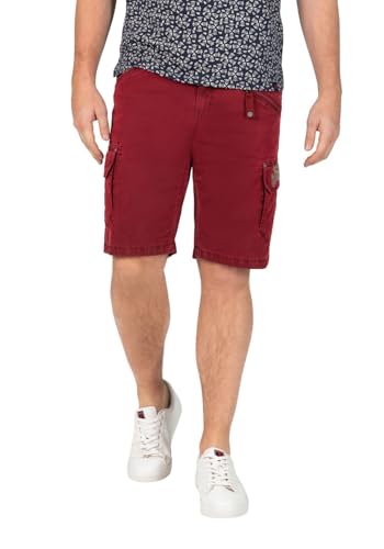 Timezone Herren Cargo Bermuda Shorts Regular RYKERTZ Short Mid Waist Regular Fit, Größe:W 40, Farbe:1202-5192 Washed Red von Timezone