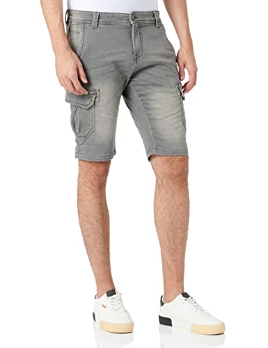 Timezone Herren Slim StanleyTZ Jeans-Shorts, Aged Grey Wash 8080, 33 von Timezone