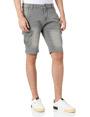 Timezone Herren Slim StanleyTZ Jeans-Shorts, Aged Grey Wash 8080, 34 von Timezone