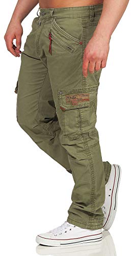 Timezone Herren Cargo Hose 26-10035 Roger Washed kaki 30/34 von Timezone