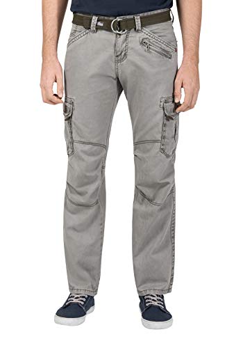 Timezone Herren BenitoTZ Cargo Pants incl. Belt Hose, Grün (Dusty Olive 4175), W34/ L32 von Timezone