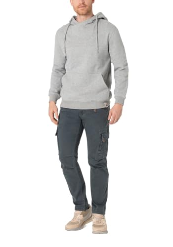 Timezone Herren Cargo Hose Regular BENTZ - Regular Fit - Braun Grau Grün Stretch, Größe:32W / 34L, Farbe:Anthra Minimal 9896 von Timezone