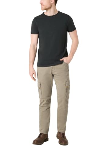 Timezone Herren Cargo Hose Regular BENTZ - Regular Fit - Braun Grau Grün Stretch, Größe:30W / 32L, Farbe:Beige Minimal 6105 von Timezone