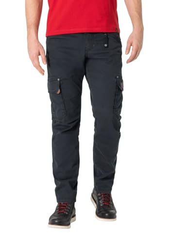 Timezone Herren Cargo Regular Roger TZ - Regular Fit - Grau Schwarz W29-W40, Größe:33W / 30L, Farbe:Jet Black 9030 von Timezone